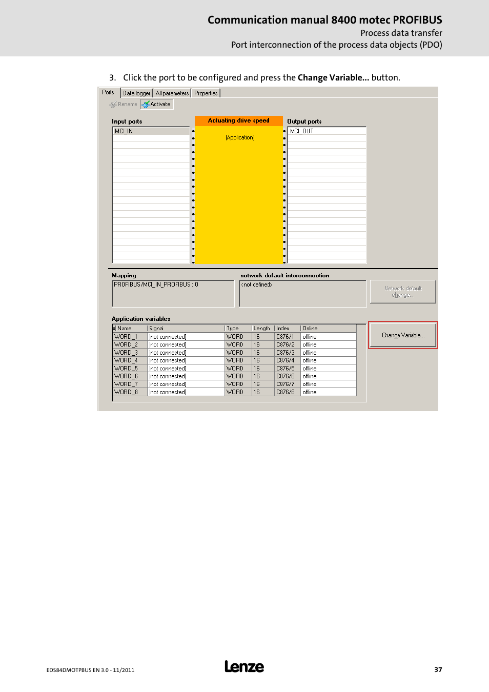 Lenze E84DGFCP User Manual | Page 37 / 100