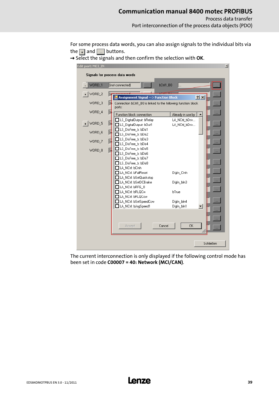 Lenze E84DGFCP User Manual | Page 39 / 100