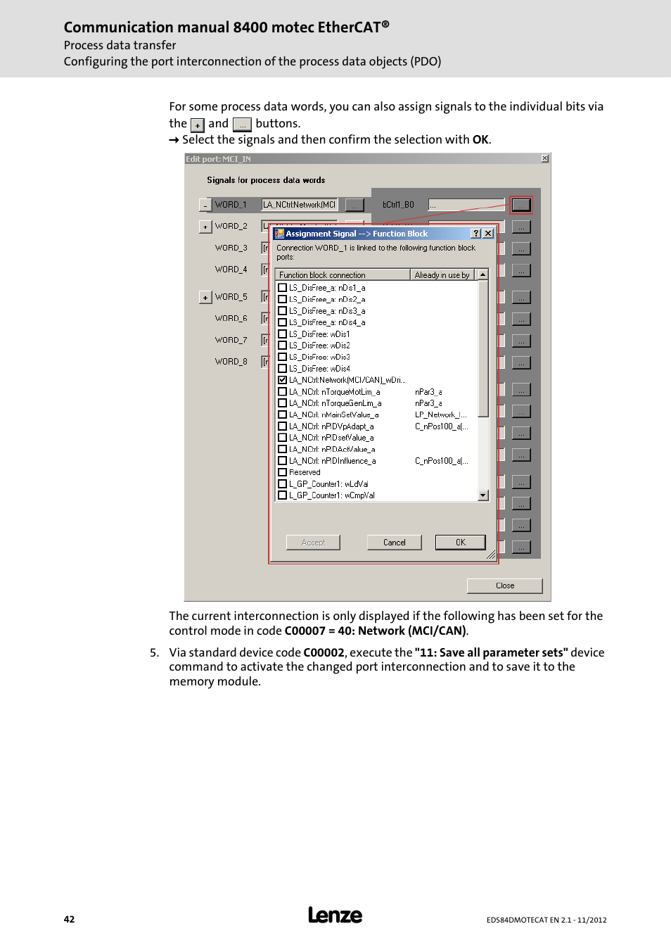 Lenze E84DGFCT User Manual | Page 42 / 76