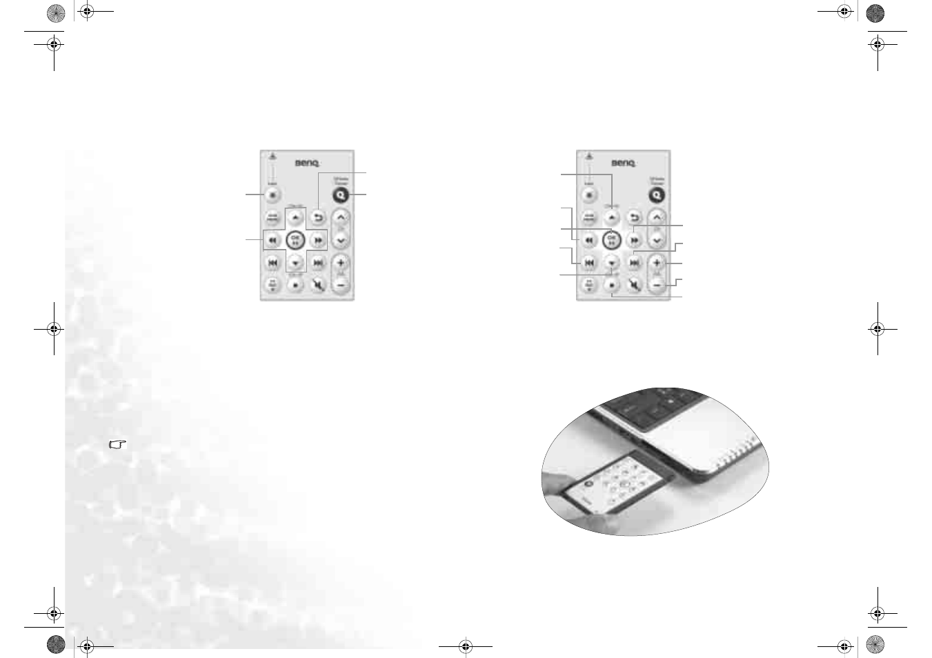 Wireless remote control | BenQ JOYBOOK S72 User Manual | Page 10 / 58