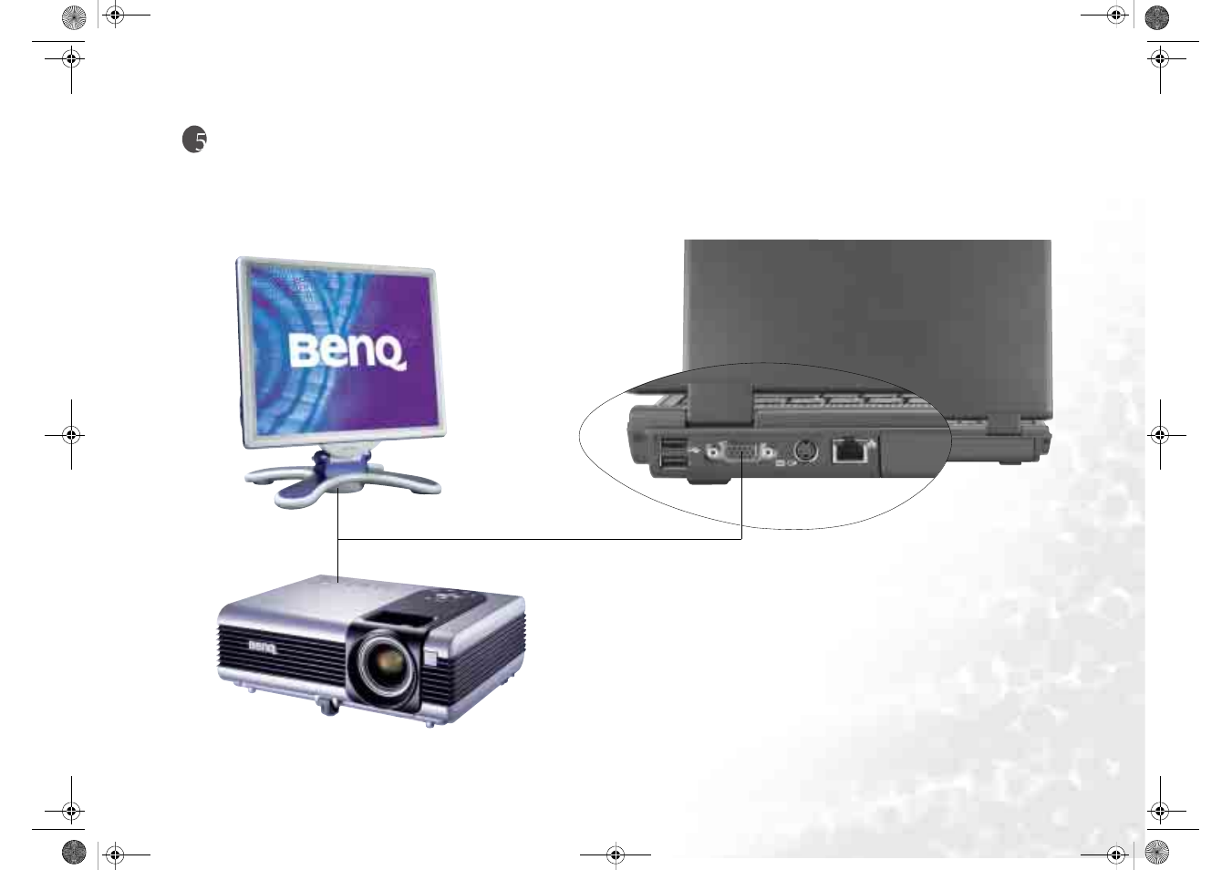 Attaching external display devices, Attaching a vga display device | BenQ JOYBOOK S72 User Manual | Page 43 / 58