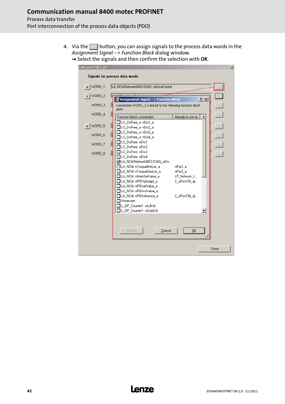 Lenze E84DGFCR User Manual | Page 42 / 90