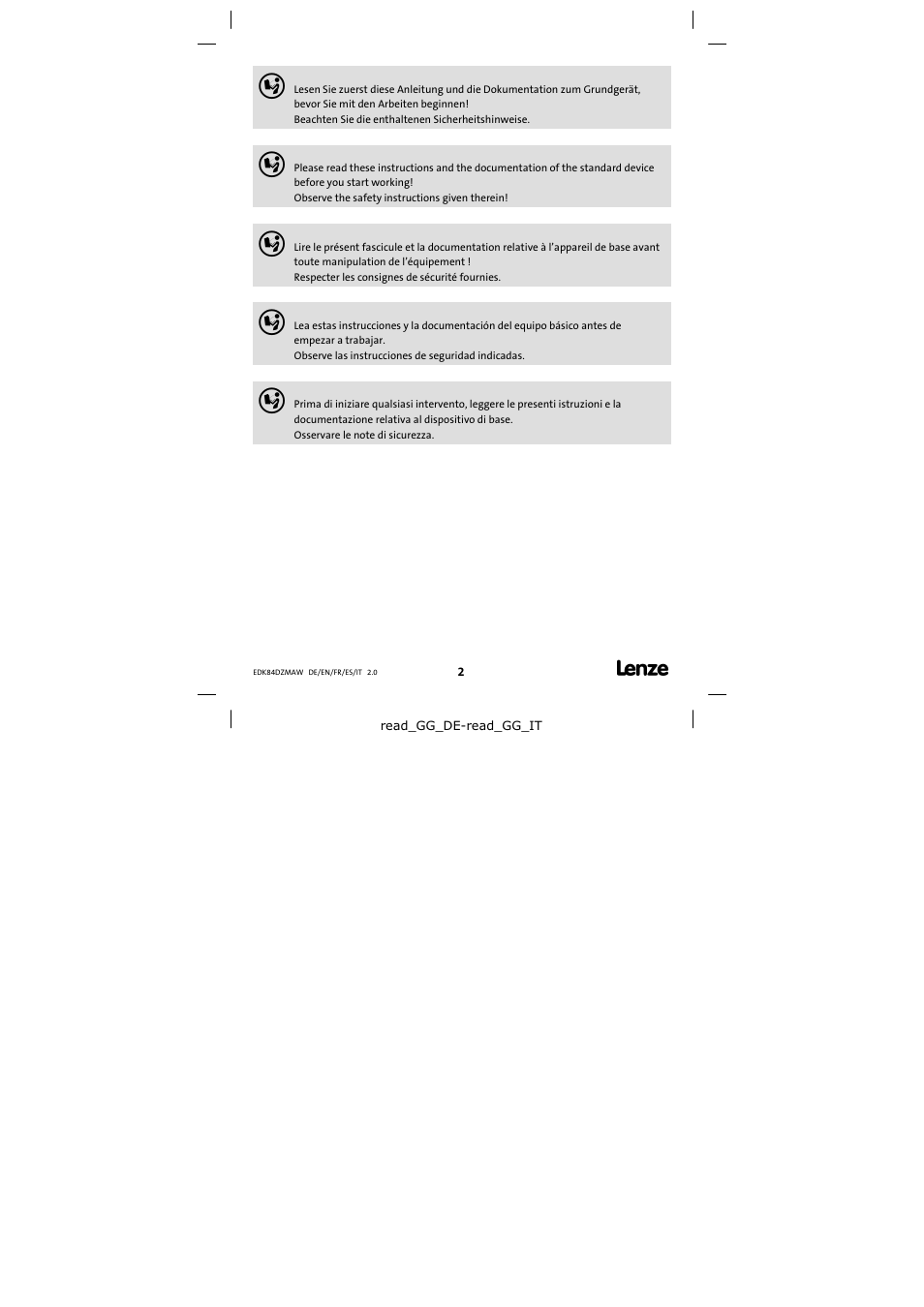 Lenze E84DZMAWE1 User Manual | Page 2 / 6