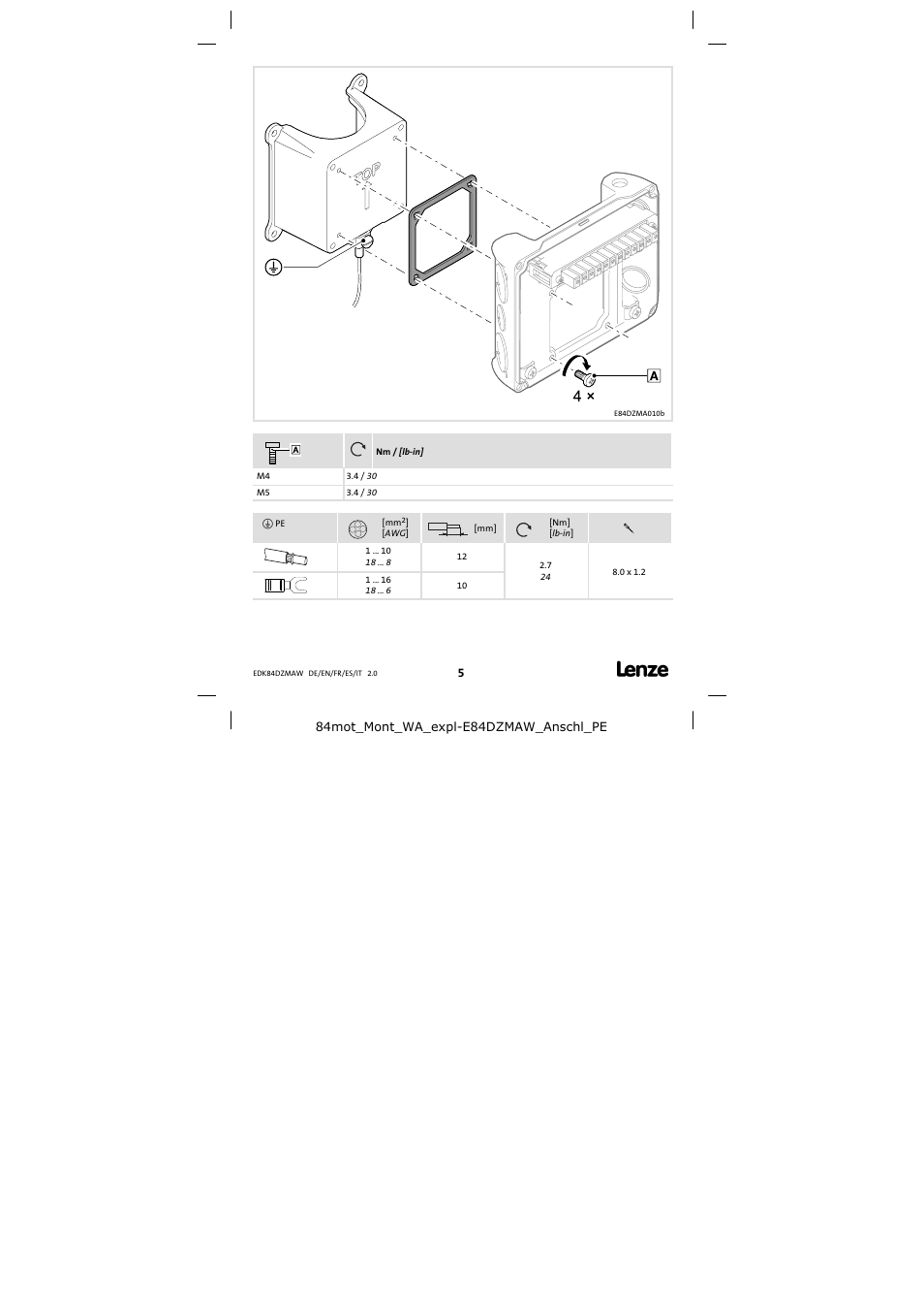 Lenze E84DZMAWE1 User Manual | Page 5 / 6