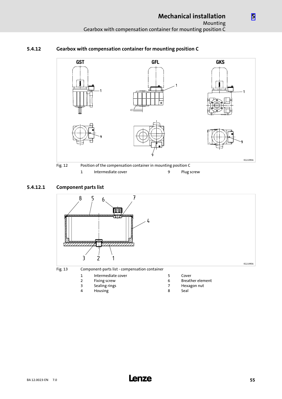Ch. 5.4.12, Mechanical installation | Lenze GSS User Manual | Page 55 / 80