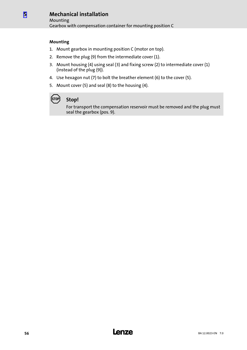 Lenze GSS User Manual | Page 56 / 80