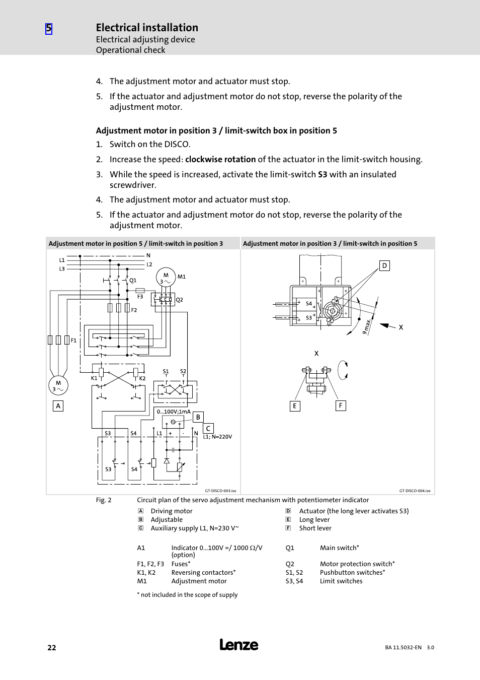 Electrical installation | Lenze DISCO−Variable speed drive User Manual | Page 22 / 44
