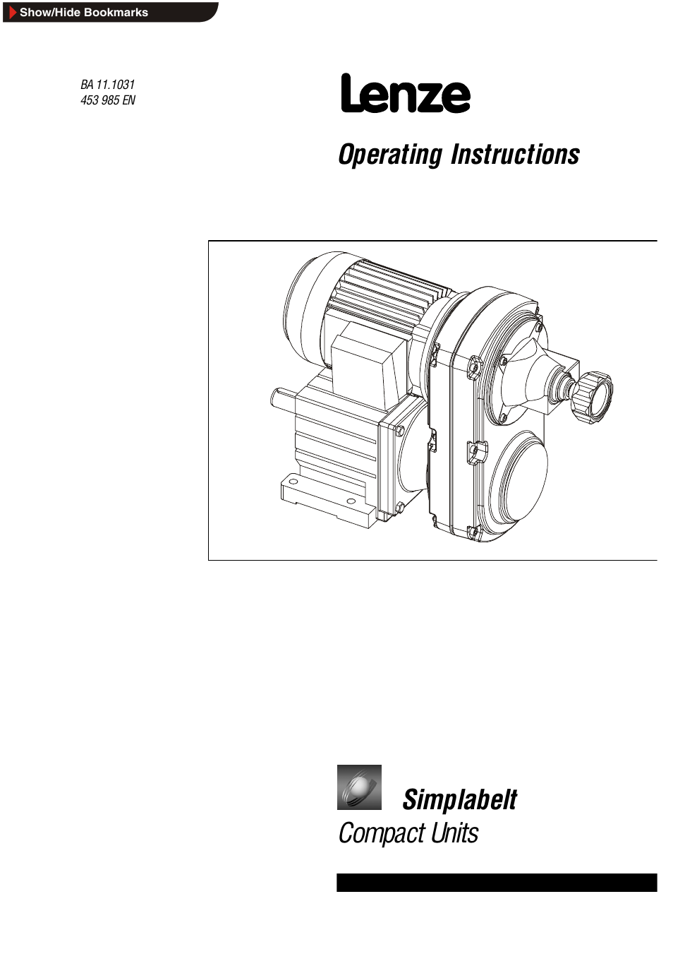 Lenze SIMPLABELT Compact Units User Manual | 30 pages