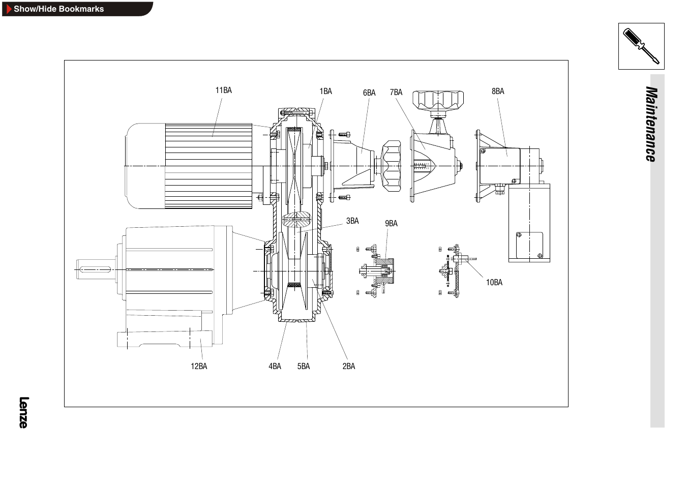 Ma in te na nc e, 4 spare-parts list | Lenze SIMPLABELT Compact Units User Manual | Page 24 / 30