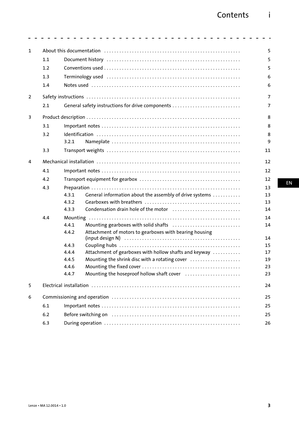 Lenze g500 User Manual | Page 3 / 36