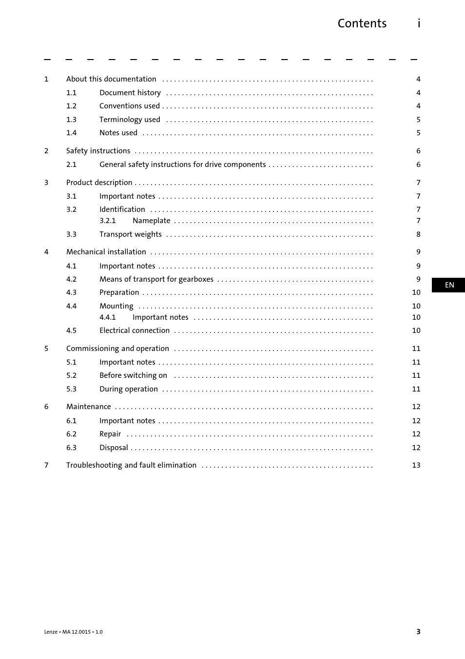 Lenze g700 Planetary gearboxes with servo User Manual | Page 3 / 16