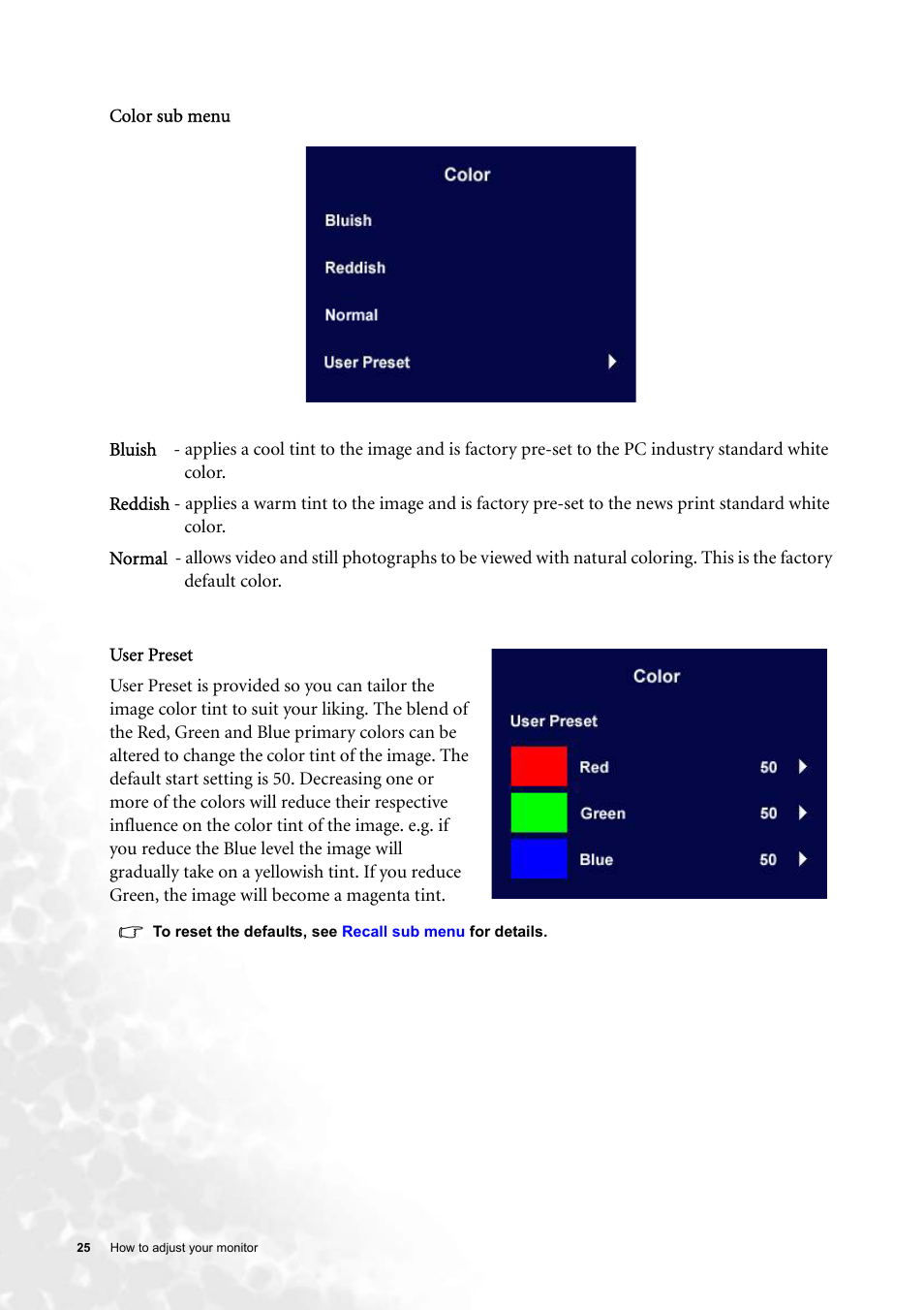 BenQ FP91G User Manual | Page 25 / 36