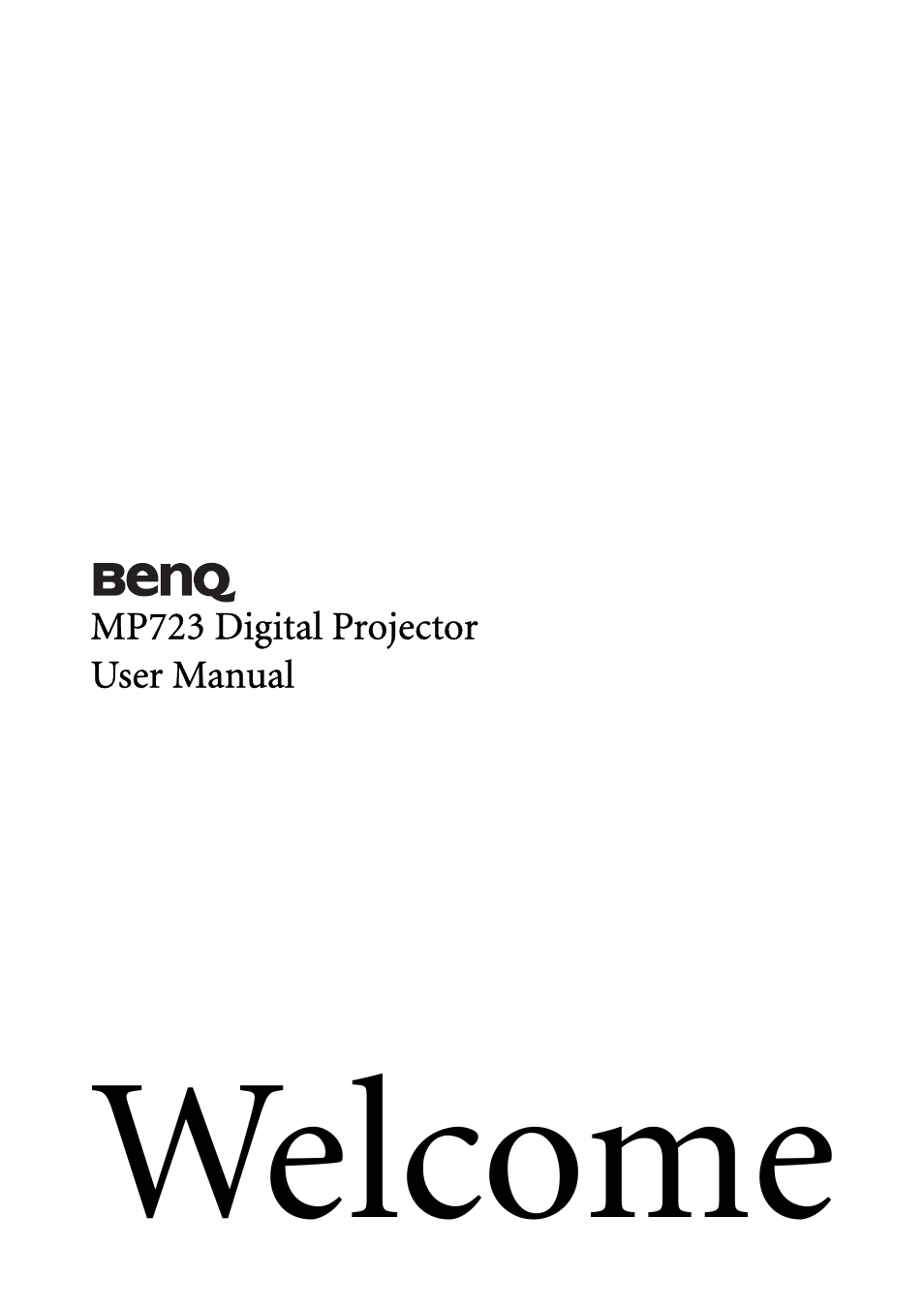 BenQ MP723 User Manual | 66 pages