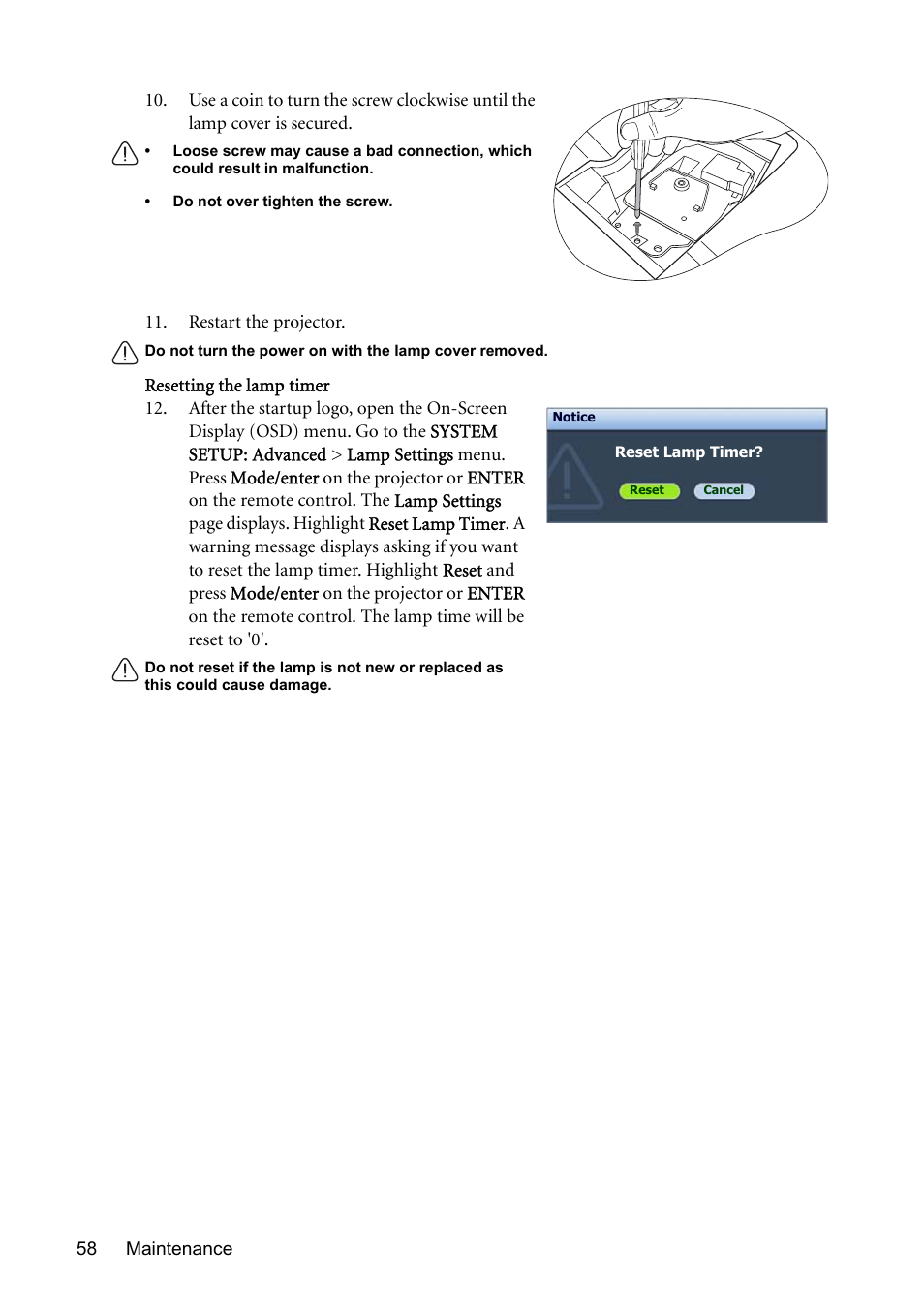 BenQ MP723 User Manual | Page 58 / 66