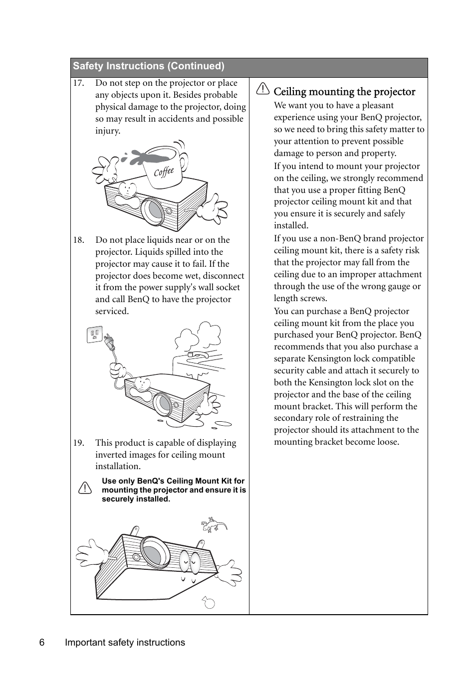 BenQ MP723 User Manual | Page 6 / 66