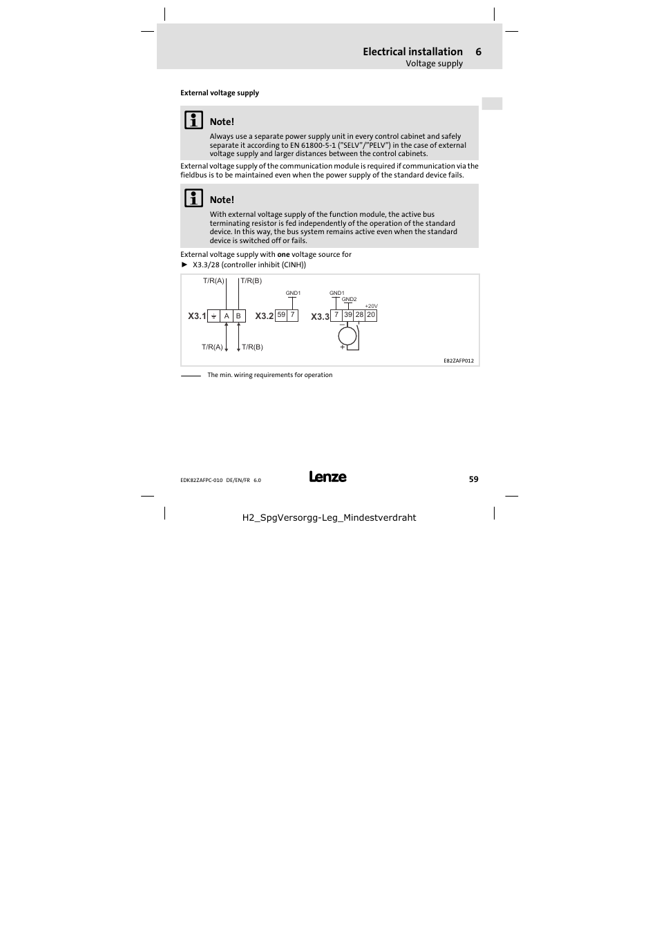 Lenze E82ZAFPC010 User Manual | Page 59 / 106