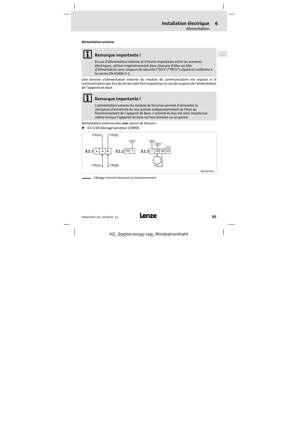 Lenze E82ZAFPC010 User Manual | Page 93 / 106