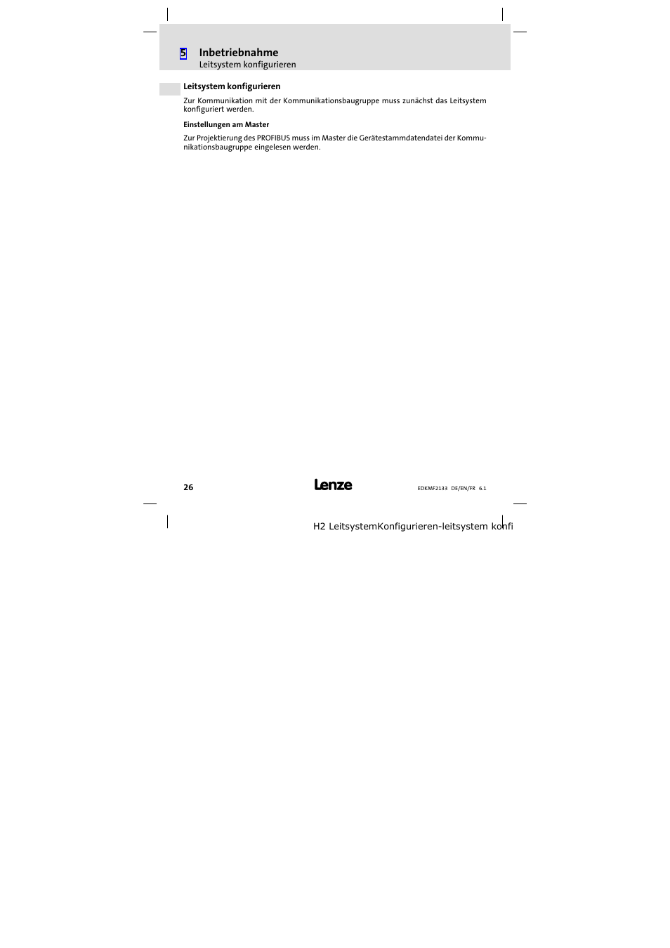 Leitsystem konfigurieren | Lenze EMF2133IB User Manual | Page 26 / 104