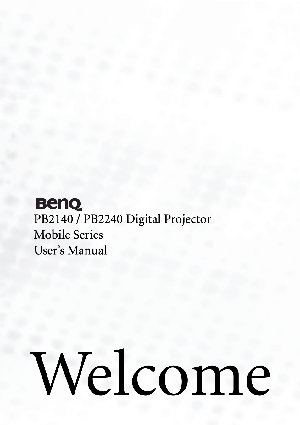 BenQ PB2140/PB2240 User Manual | 44 pages