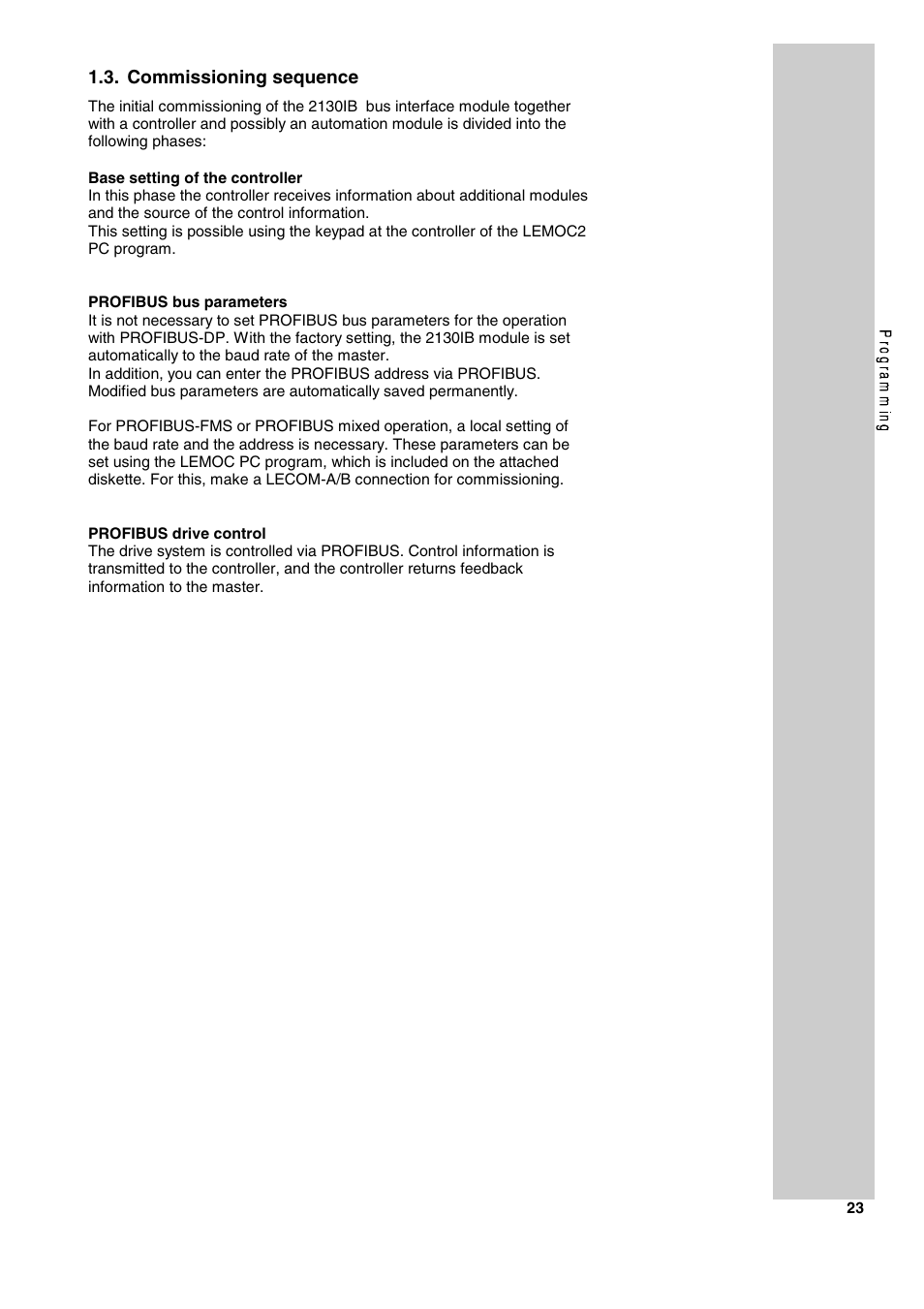 Lenze 2130IB User Manual | Page 25 / 92