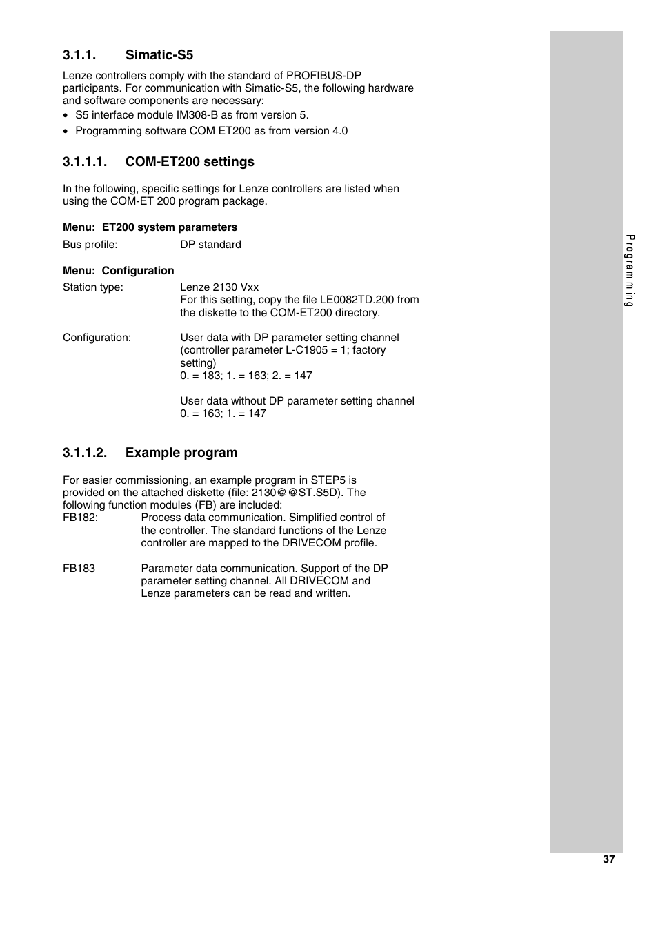 Lenze 2130IB User Manual | Page 39 / 92