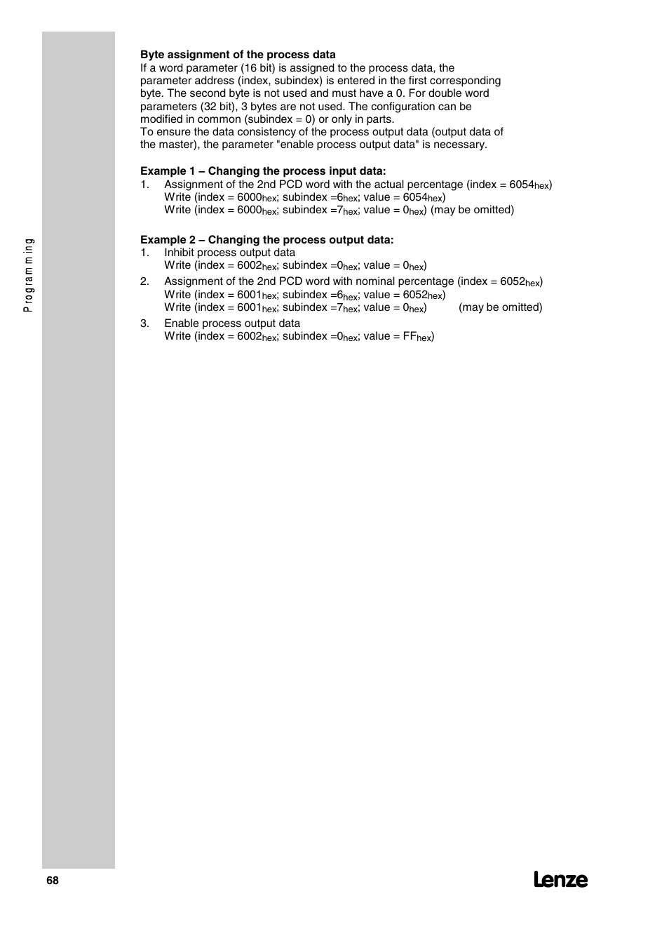 Lenze 2130IB User Manual | Page 70 / 92