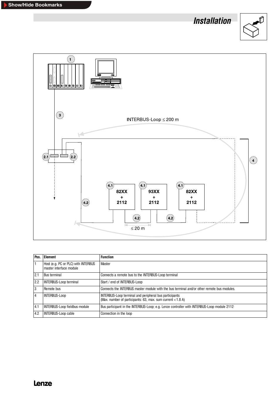 Installation | Lenze EMF2112IB User Manual | Page 15 / 53