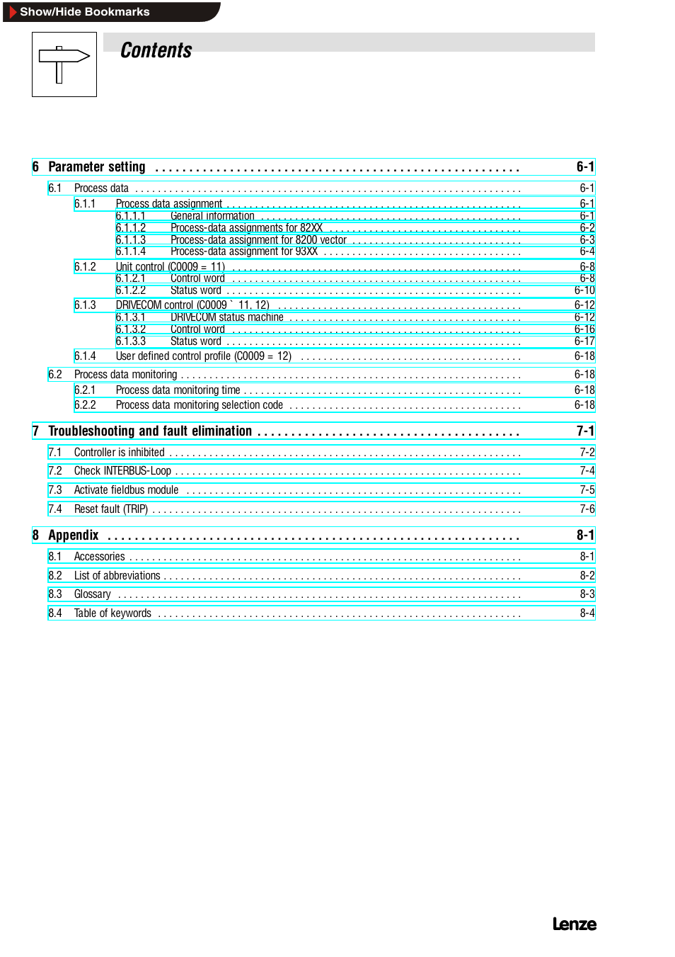 Lenze EMF2112IB User Manual | Page 4 / 53