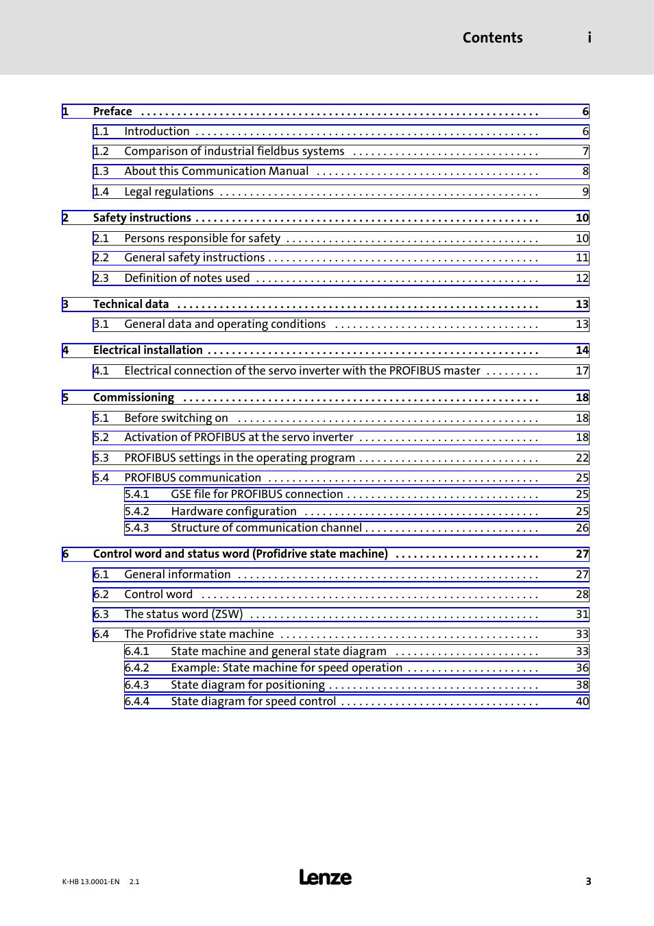 Lenze 931W User Manual | Page 3 / 84