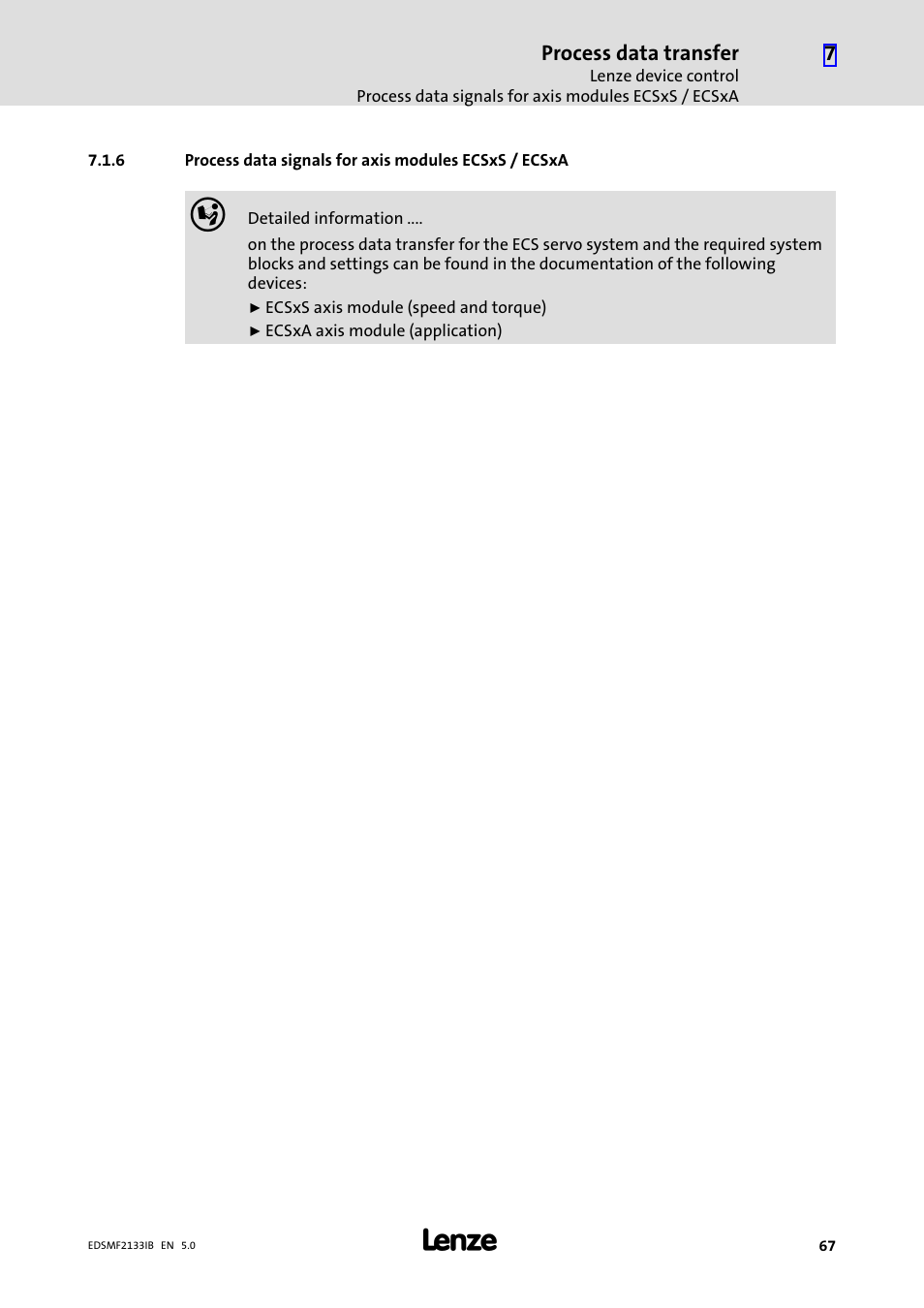 Lenze EMF2133IB User Manual | Page 67 / 134