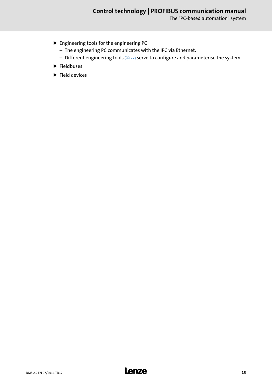 Lenze PROFIBU PC-based Automation User Manual | Page 13 / 69