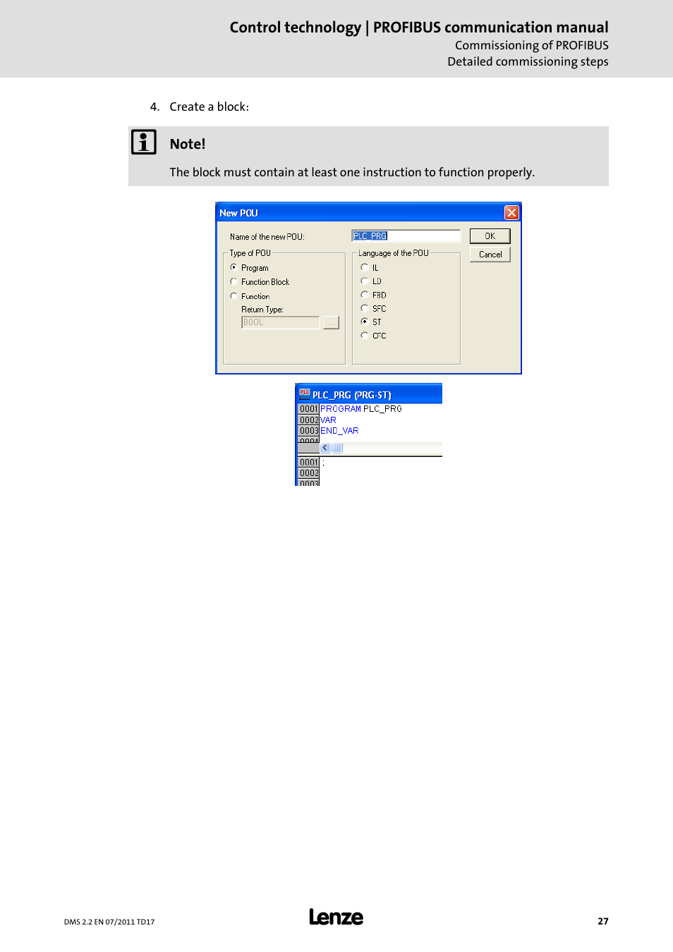 Lenze PROFIBU PC-based Automation User Manual | Page 27 / 69