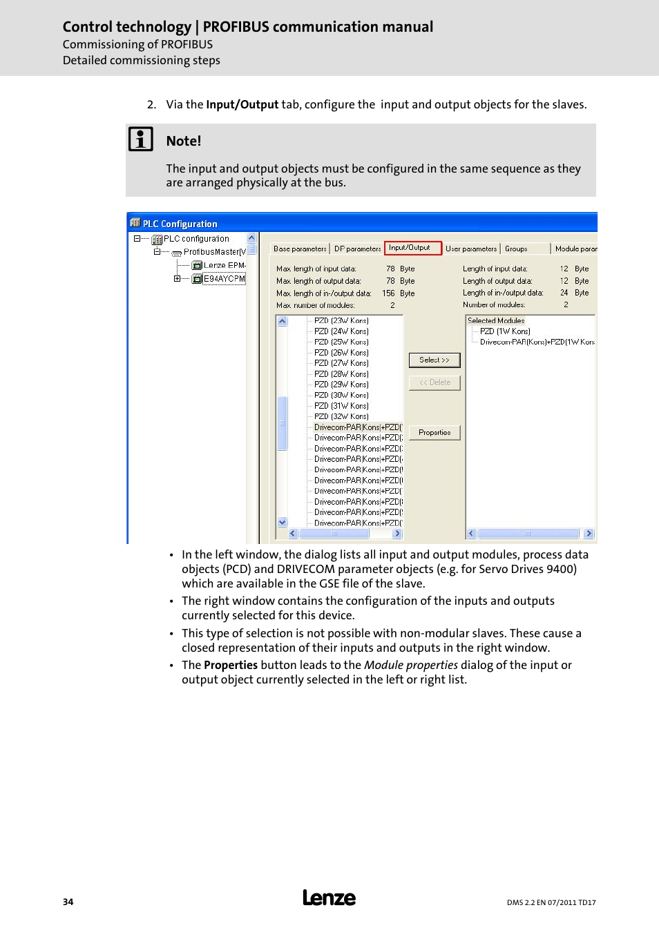 Lenze PROFIBU PC-based Automation User Manual | Page 34 / 69