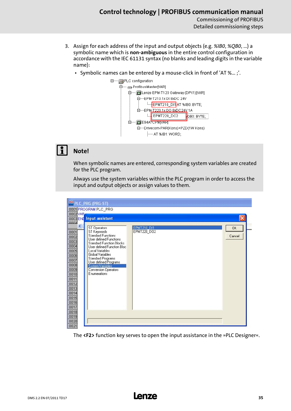 Lenze PROFIBU PC-based Automation User Manual | Page 35 / 69