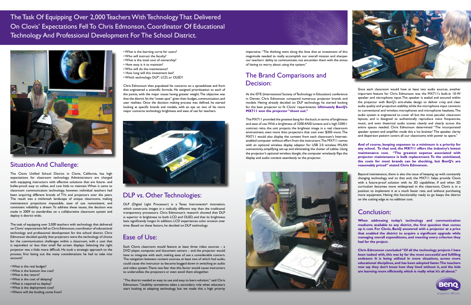 BenQ DIGITAL PROJECTOR MX711 User Manual | Page 2 / 2