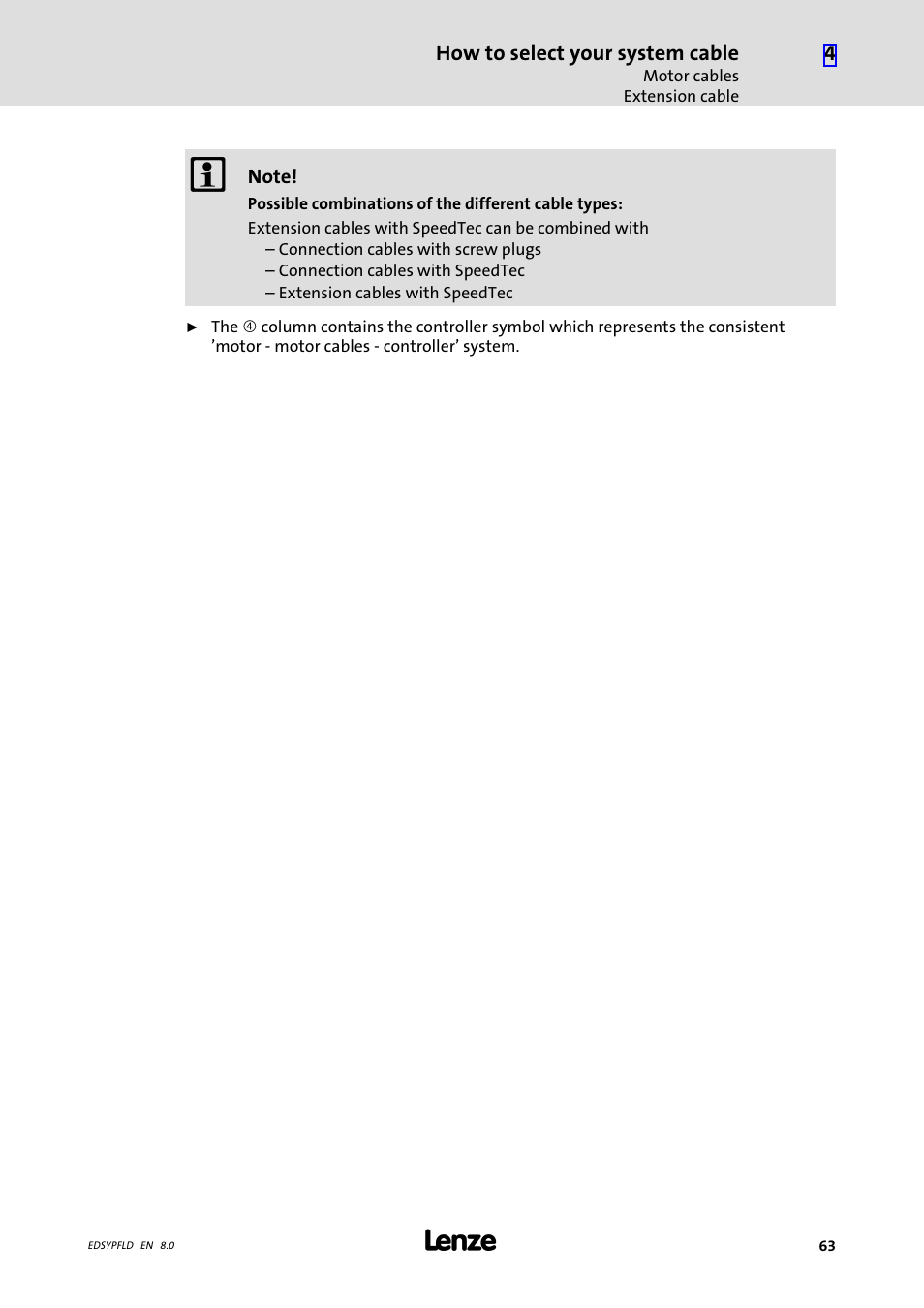 Lenze EY System cables and system connectors User Manual | Page 63 / 887