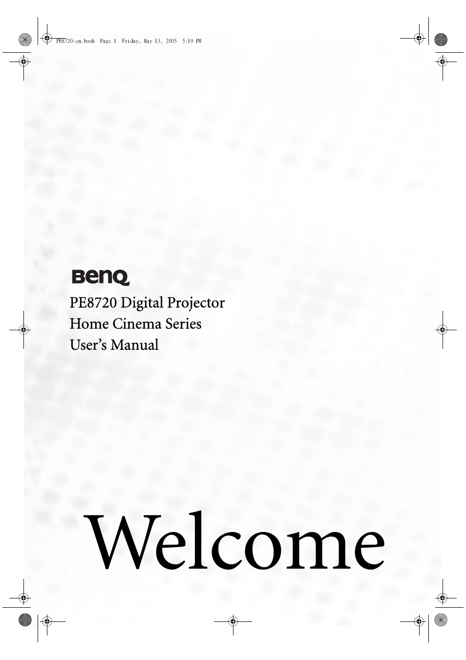 BenQ PE8720 User Manual | 36 pages