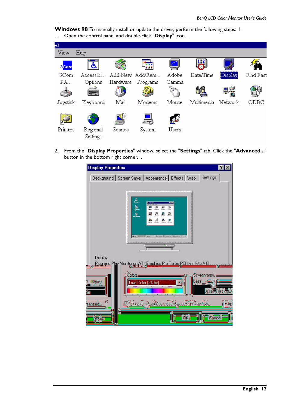 BenQ FP767 User Manual | Page 13 / 47