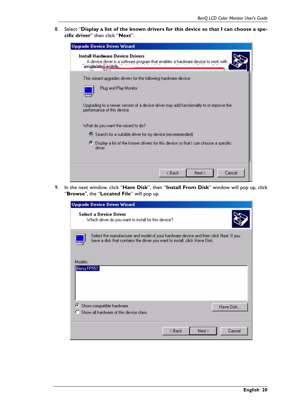 BenQ FP767 User Manual | Page 21 / 47