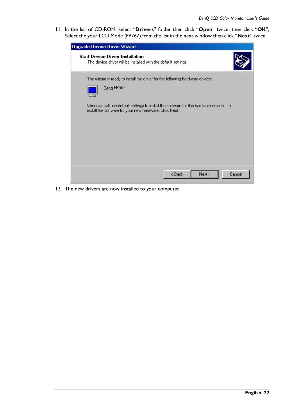 BenQ FP767 User Manual | Page 23 / 47