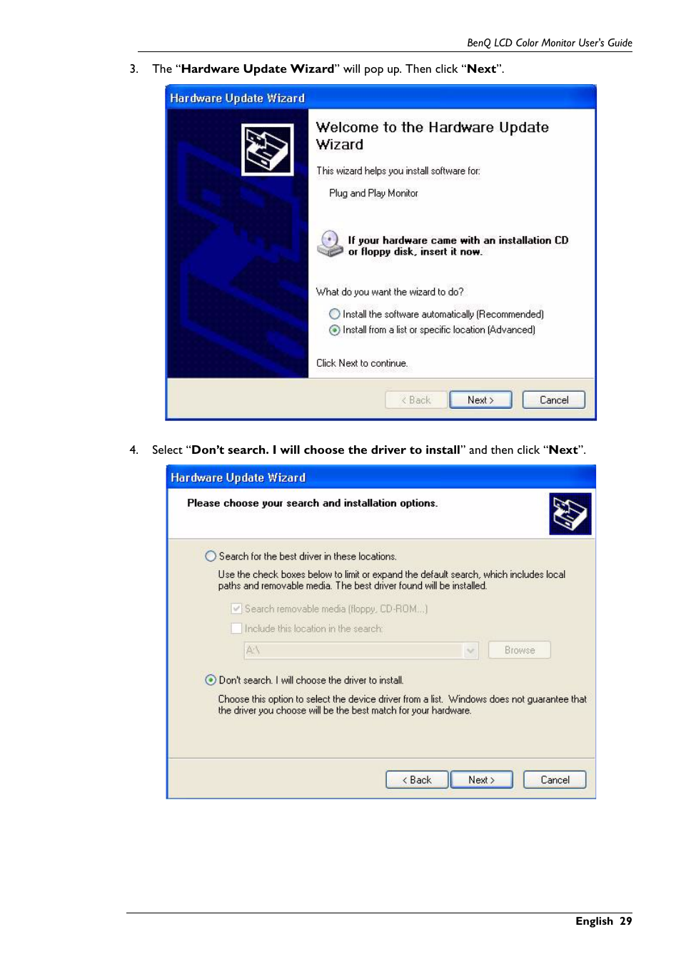 BenQ FP767 User Manual | Page 30 / 47