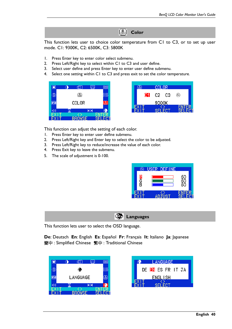 BenQ FP767 User Manual | Page 41 / 47
