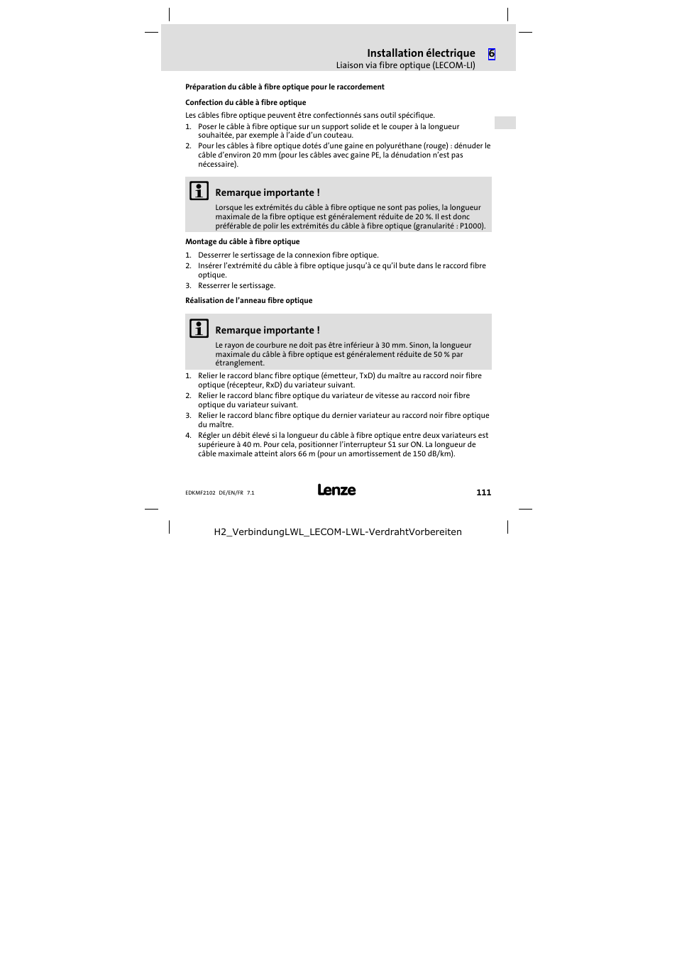 Lenze E82ZBL-C User Manual | Page 111 / 120