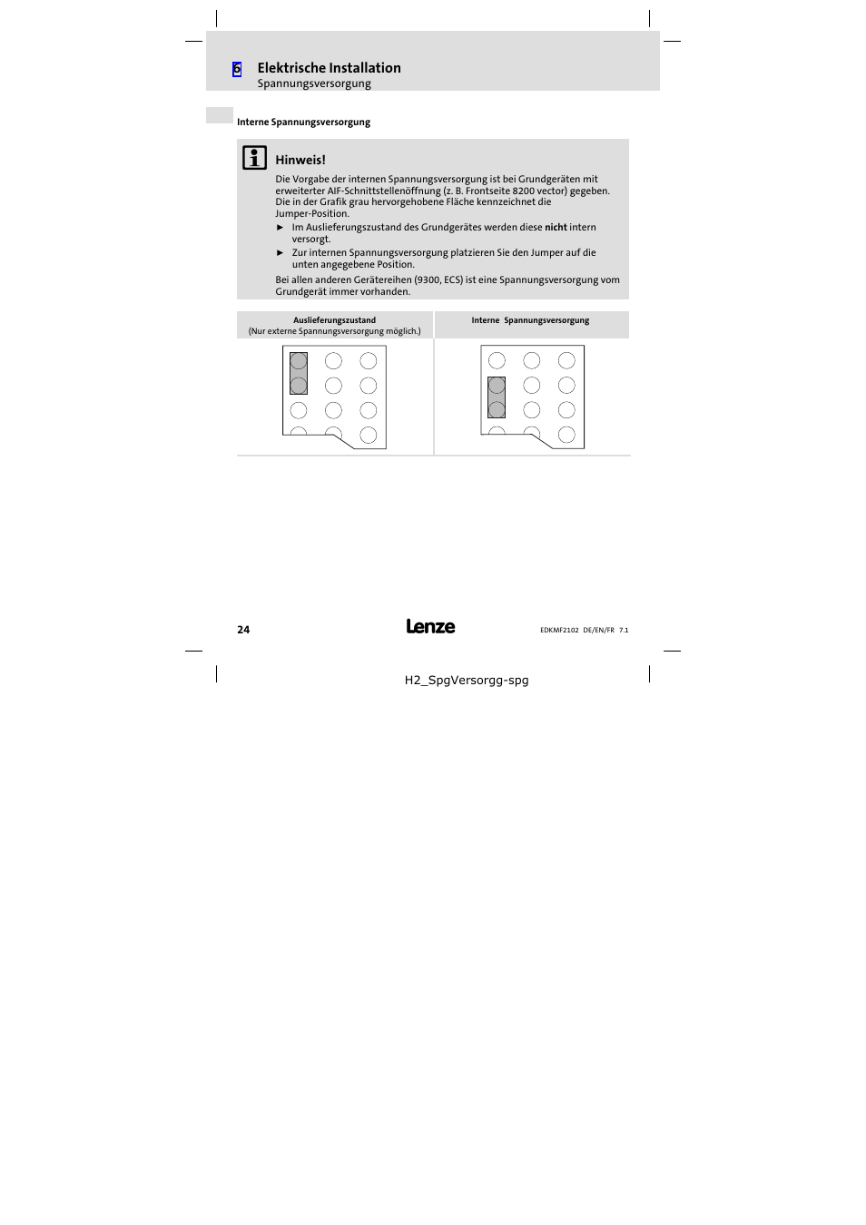 Lenze E82ZBL-C User Manual | Page 24 / 120