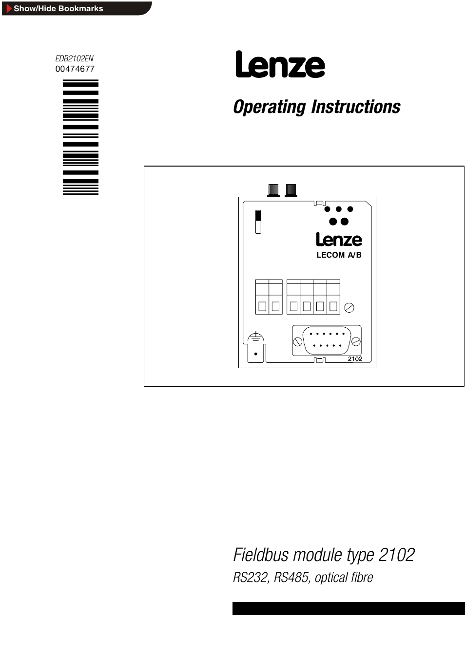 Lenze EMF2102IB User Manual | 62 pages