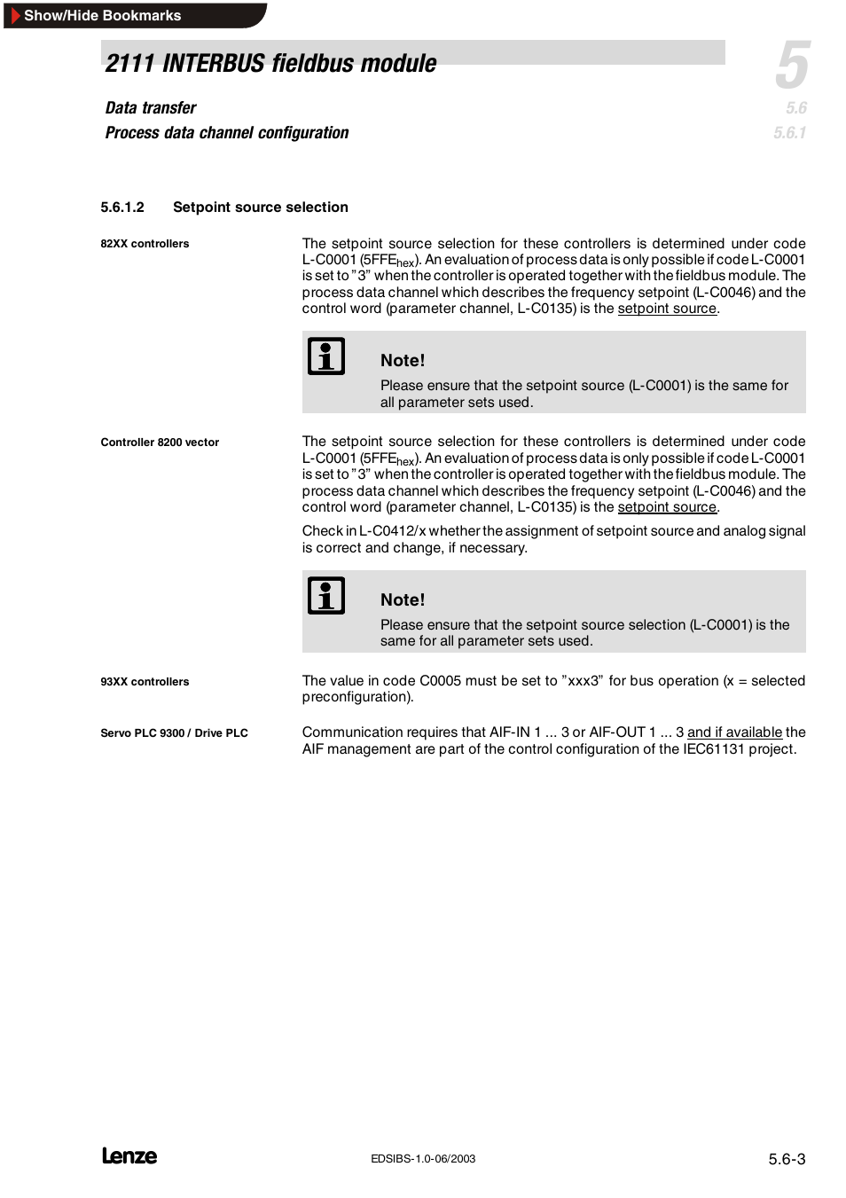 2111 interbus fieldbus module | Lenze EMF2111IB User Manual | Page 25 / 88