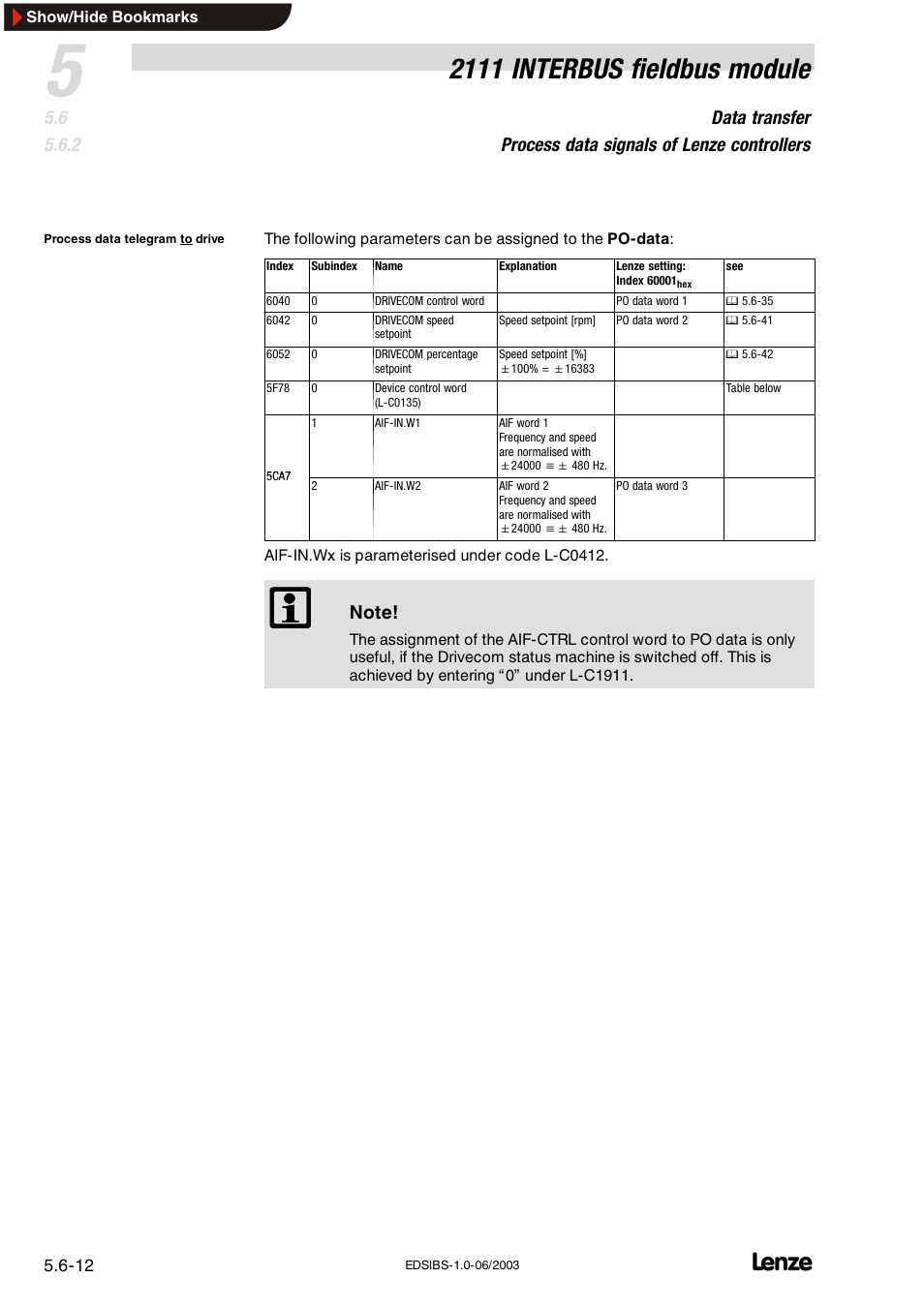 2111 interbus fieldbus module | Lenze EMF2111IB User Manual | Page 34 / 88