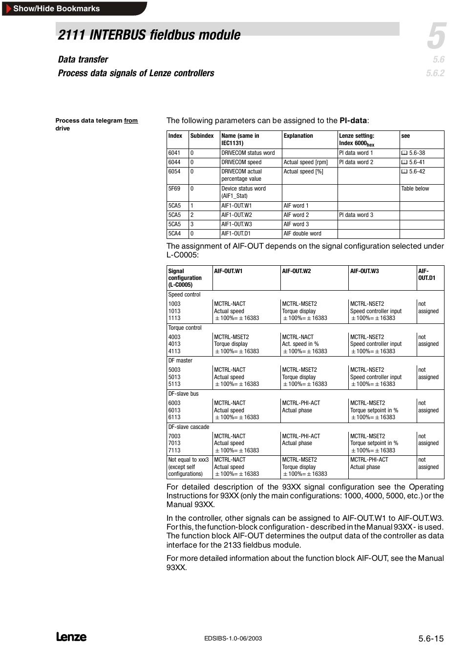 2111 interbus fieldbus module | Lenze EMF2111IB User Manual | Page 37 / 88