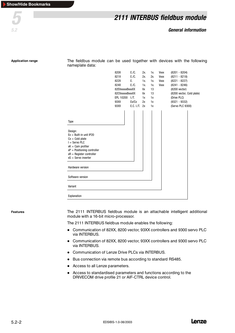 2111 interbus fieldbus module, General information | Lenze EMF2111IB User Manual | Page 4 / 88