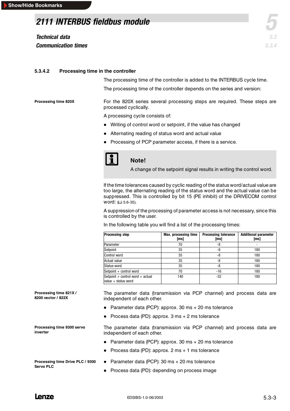 2111 interbus fieldbus module | Lenze EMF2111IB User Manual | Page 7 / 88